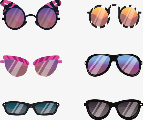 夏天多彩卡通墨镜