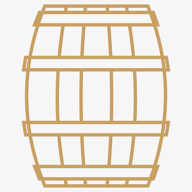 复古橡木桶插画