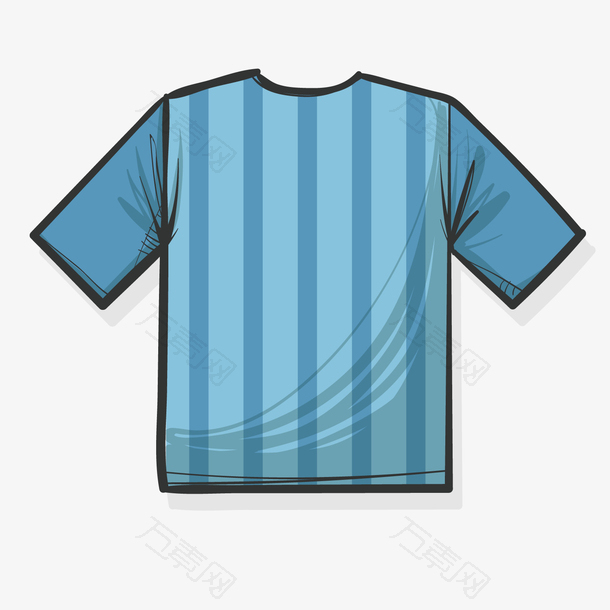 蓝色创意条纹球服元素
