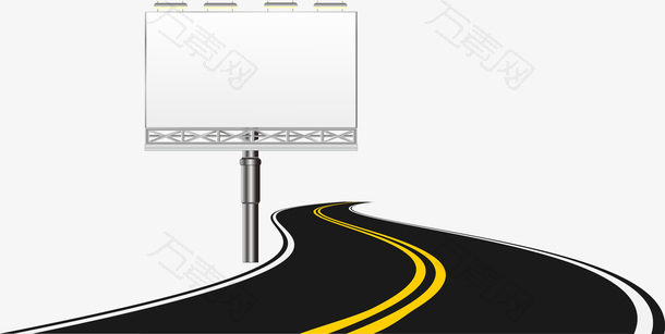 弯曲的公路矢量图