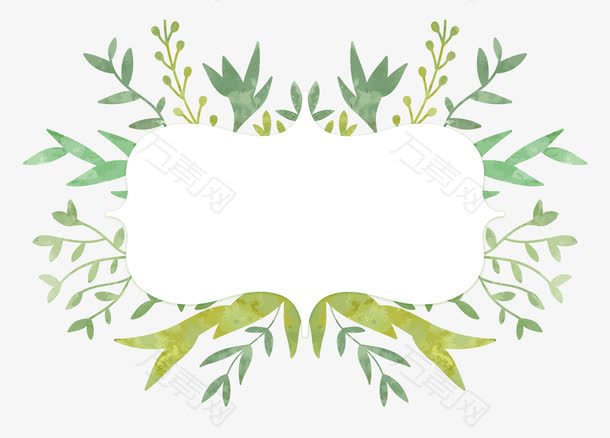手绘春天背景花草