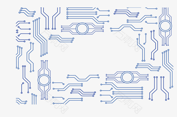 科技感蓝色线条花纹