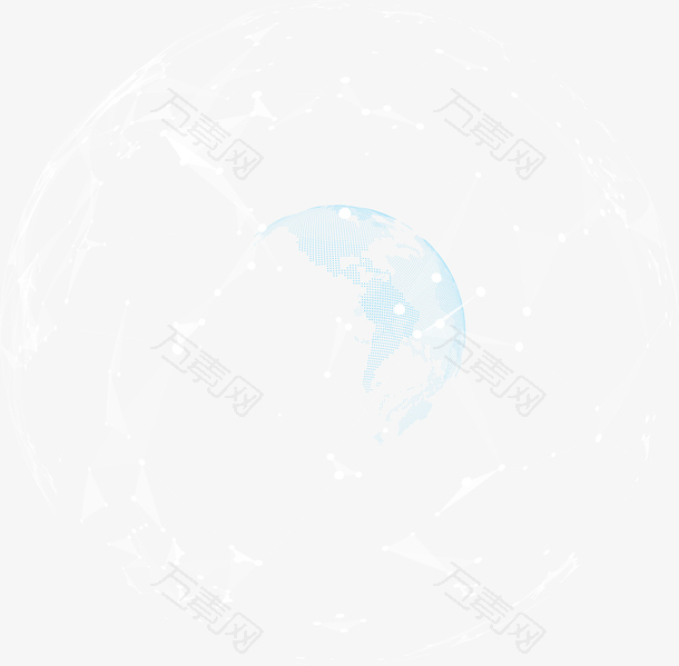 酷炫网络科技线条卡通装饰