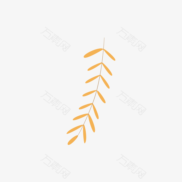 漂浮的黄色枝叶