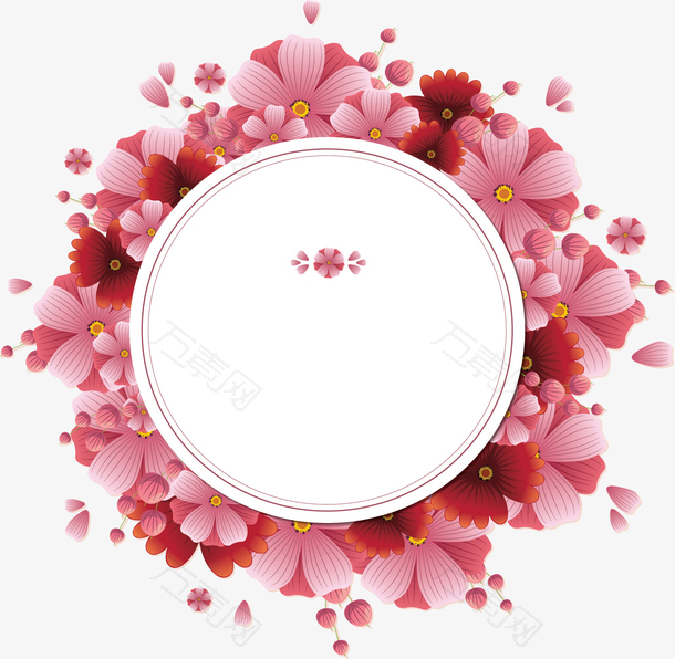 浪漫粉红色婚礼花朵