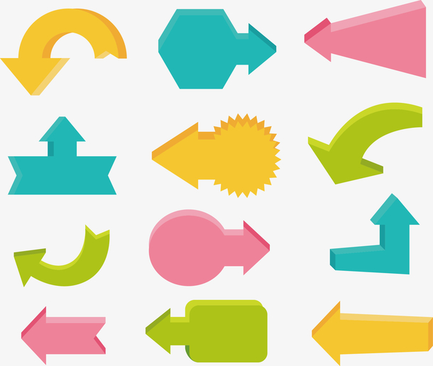 可爱指示符号图标矢量图