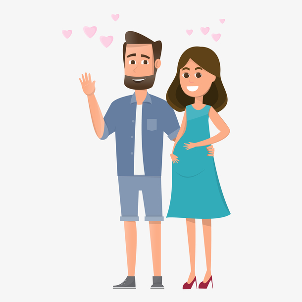 卡通可爱的夫妻免抠图片