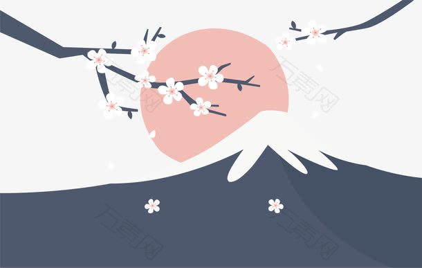 日本富士山浪漫樱花