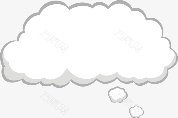 矢量图白色的云朵