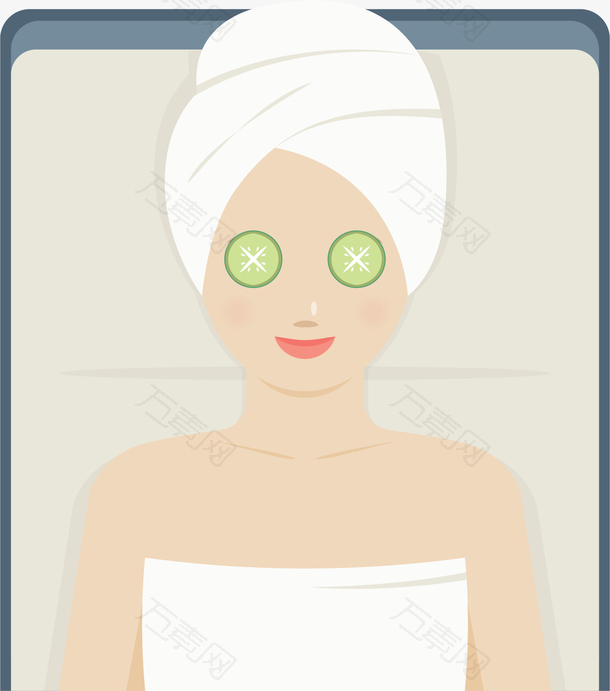 眼睛贴着小黄瓜的人