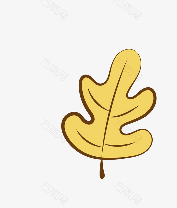 手绘树叶