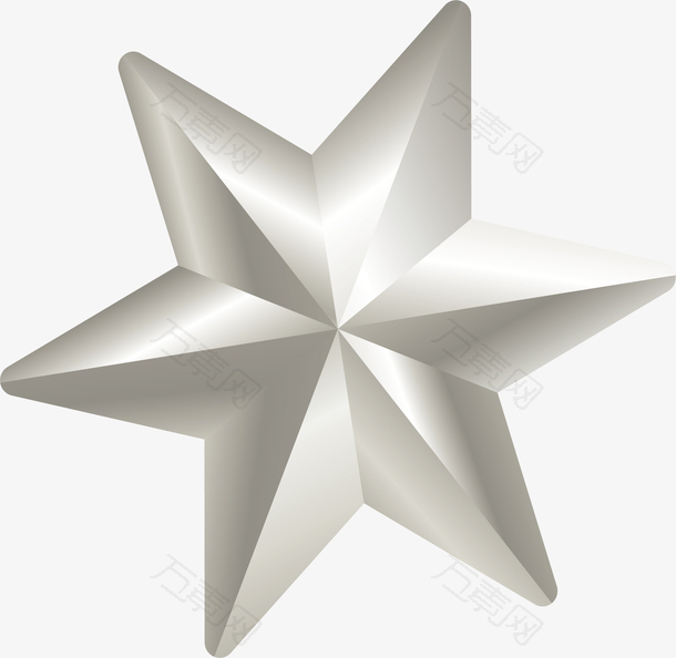 银色的圣诞节六角星
