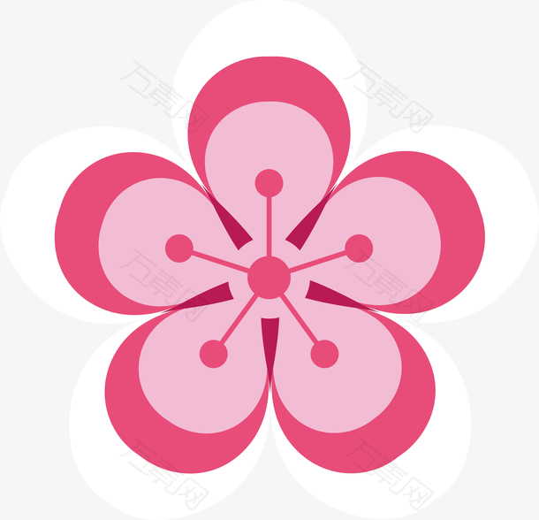 桃花插花飞舞的桃花瓣
