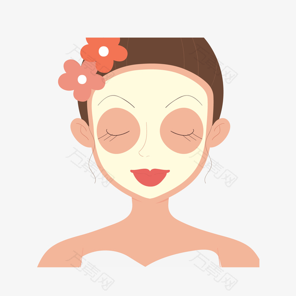 灰色圆弧创意敷面膜元素