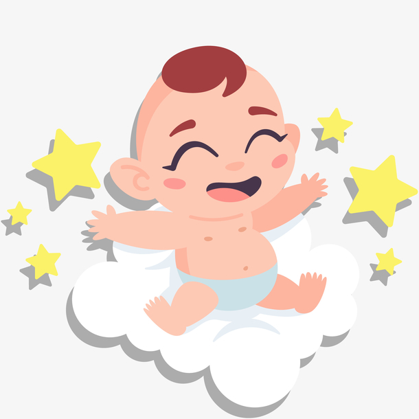 矢量手绘婴儿插画元素