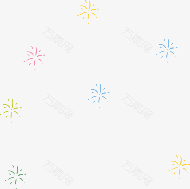 节日派对彩色烟花