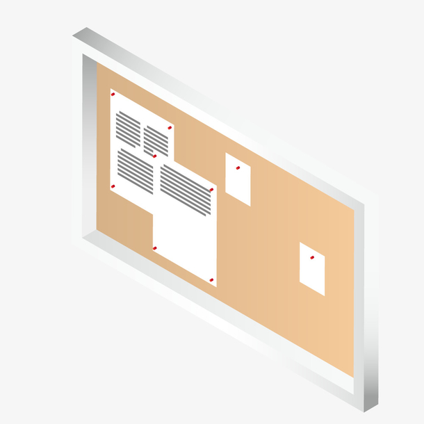 手绘办公室白板任务书插画素材