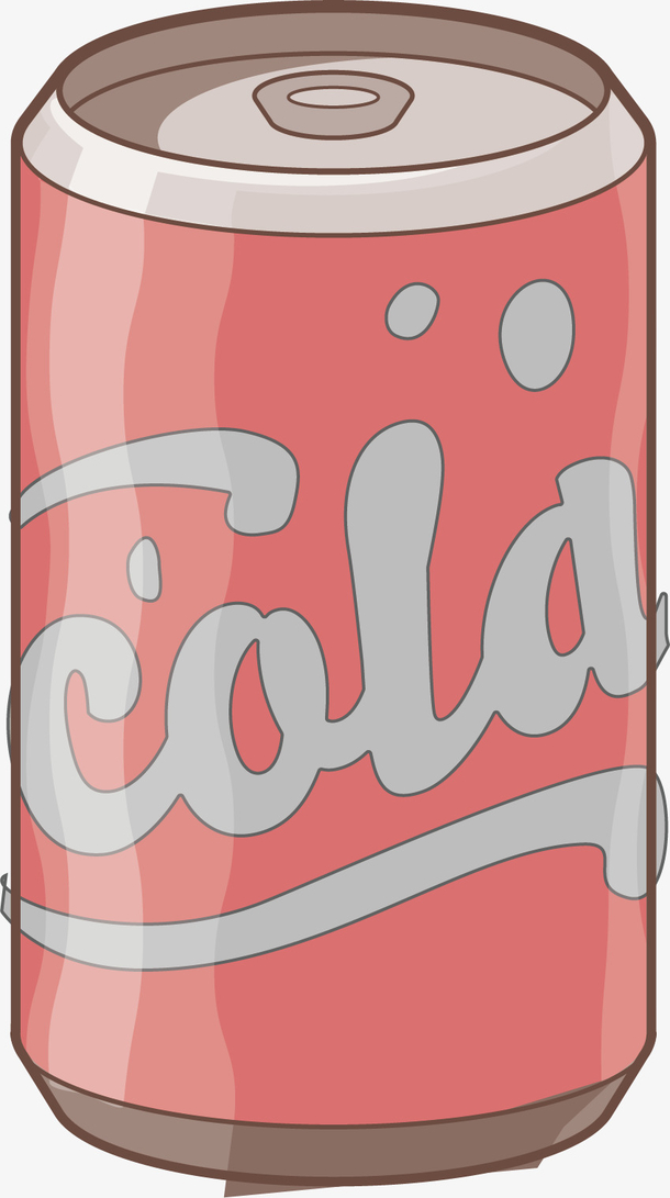 矢量图大罐的红色可乐
