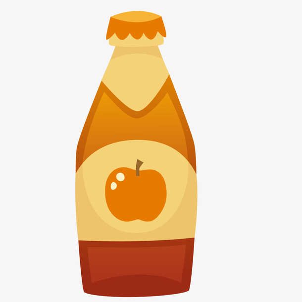 苹果果汁创意插画图片
