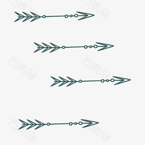 手绘情人箭集素材