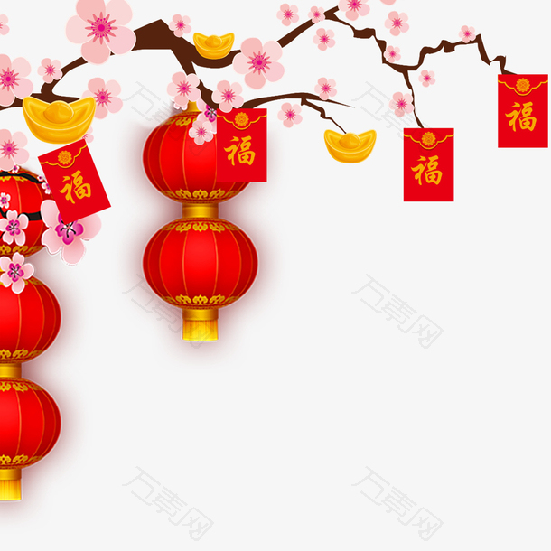 中国风元旦新年海报创意元素