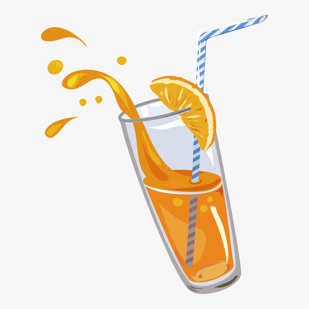 卡通橙汁矢量图下载