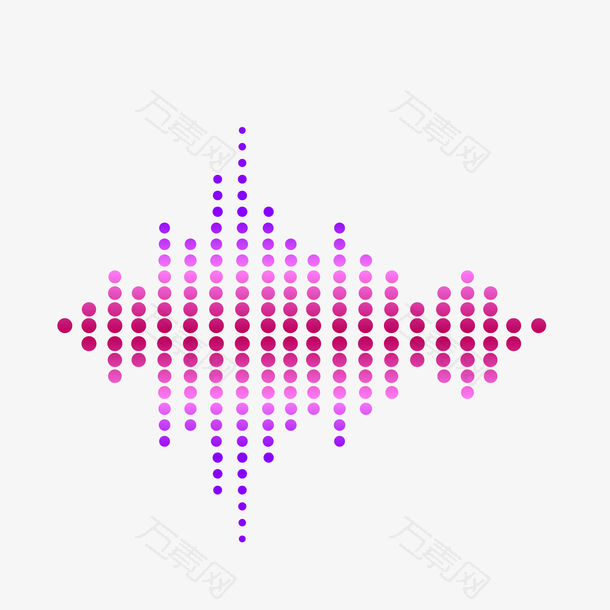 音乐创意渐变曲线声线矢量素材