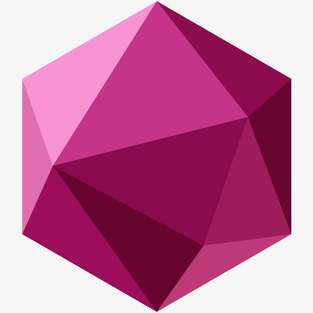 紫色多边形3d立体插画