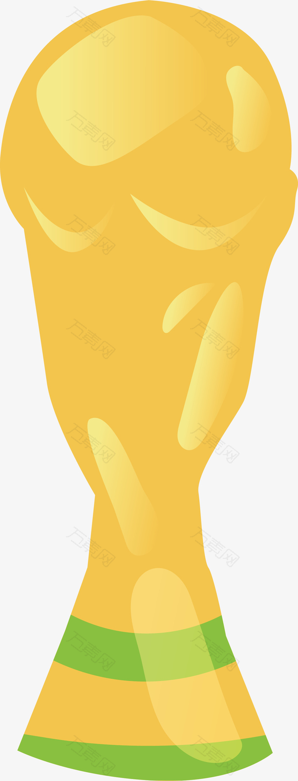 卡通足球运动奖杯矢量素材