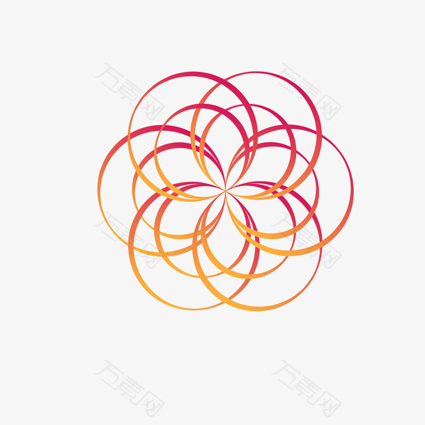 矢量装饰卡通扁平化旋涡纹png