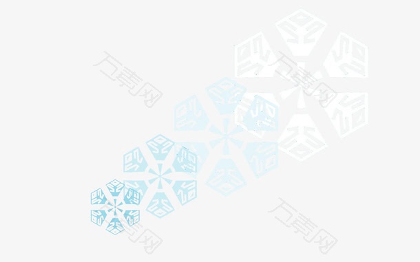 渐变雪花图案