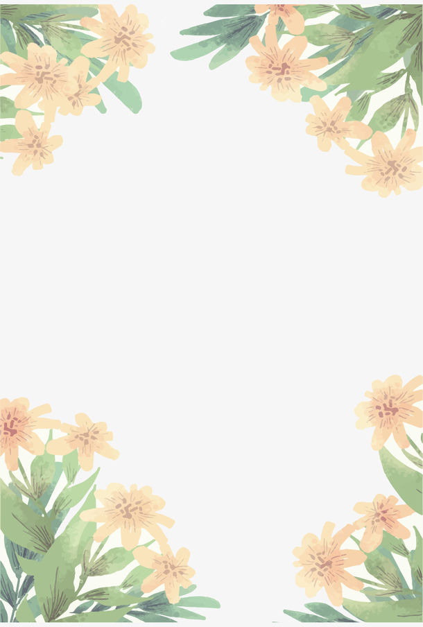 小清新夏天花朵边框