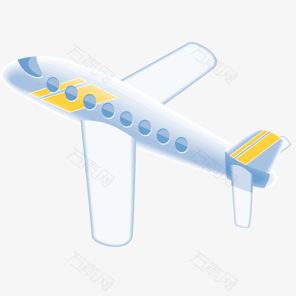 卡通飞机设计矢量图