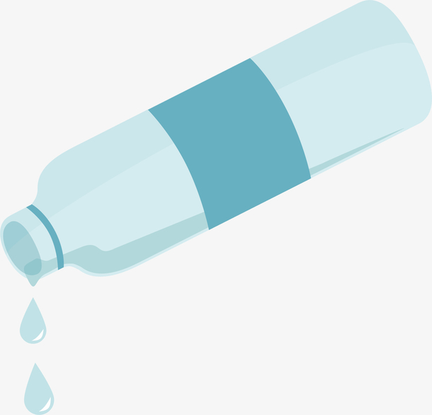 矢量图滴水的空水瓶