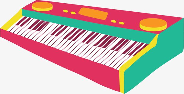 卡通电子琴矢量图下载