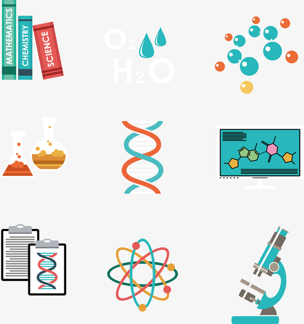 多款科学实验符号矢量图