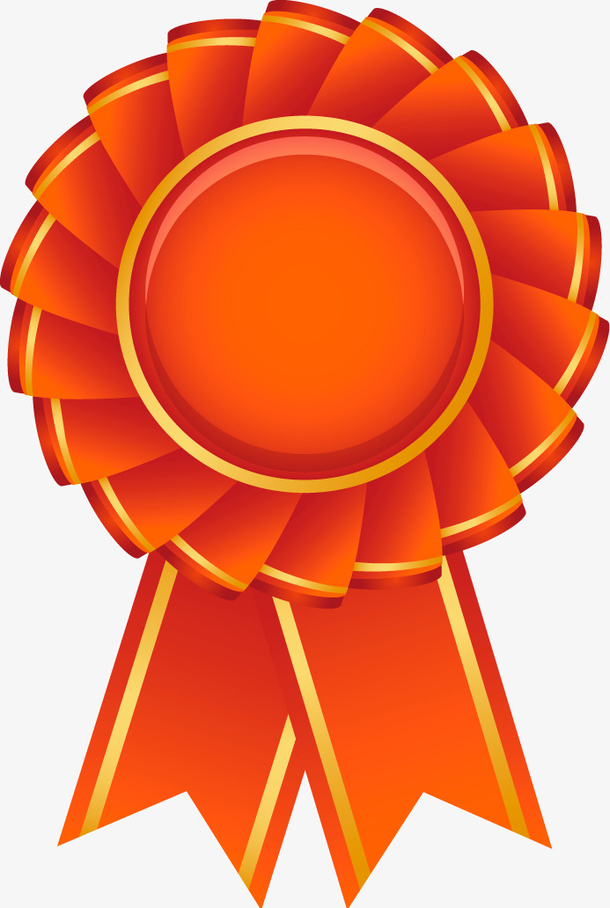 红色喜庆花朵图案的金牌