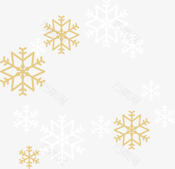 冬天的彩色雪花花纹