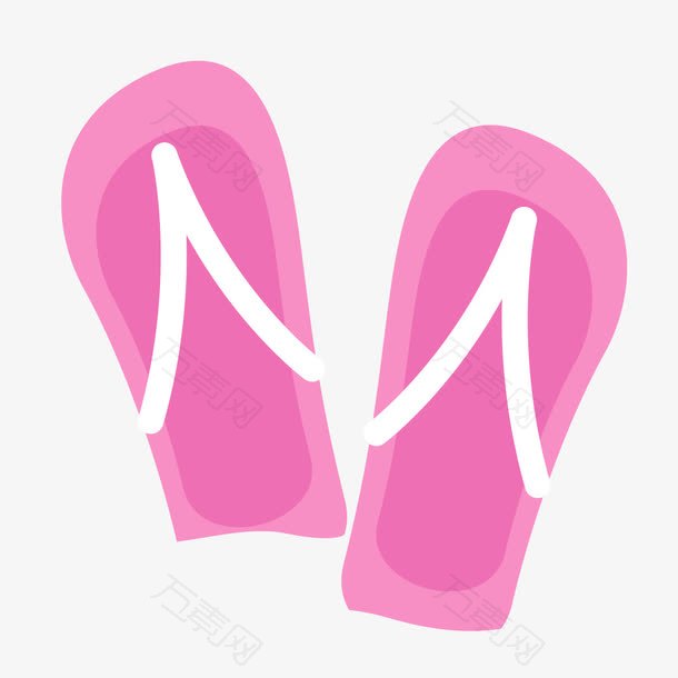 夏天阳光海滩休闲拖鞋矢量素材