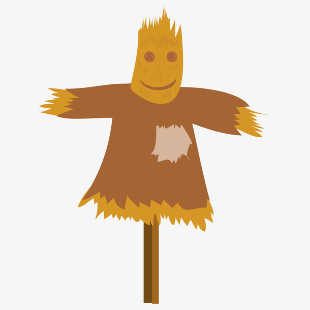 卡通稻草人矢量图下载