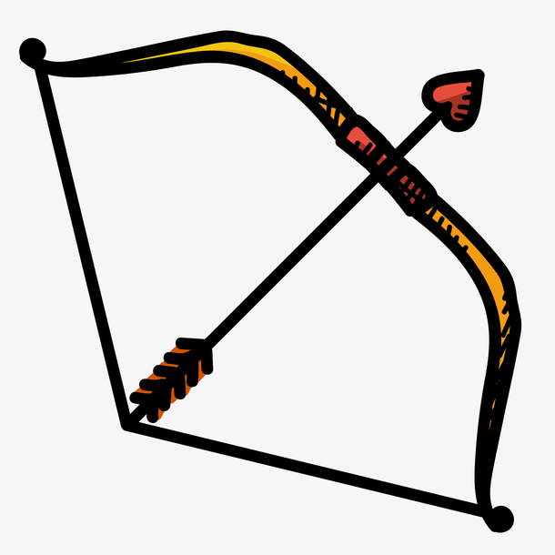 丘比特弓箭矢量插画