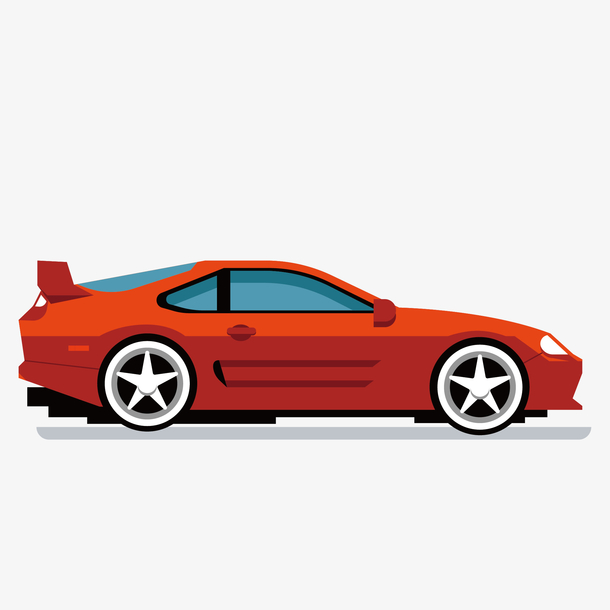 现代精致设计红色跑车