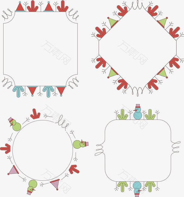 矢量圣诞边框素材