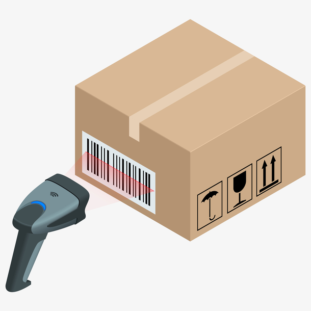 快递包裹矢量插画