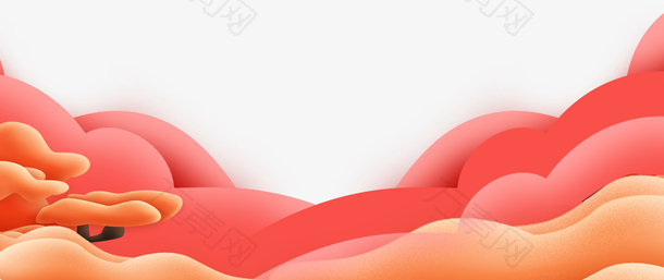 简约中国风红色banner
