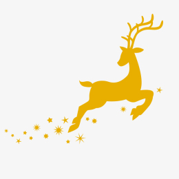 圣诞节雪地麋鹿背景矢量素材