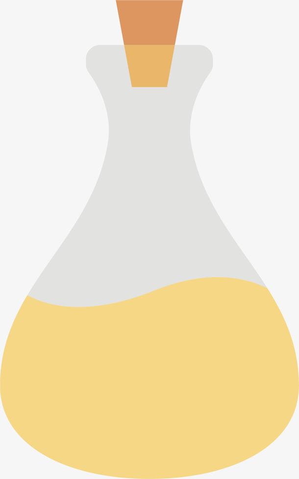 矢量图装着溶剂的试剂瓶