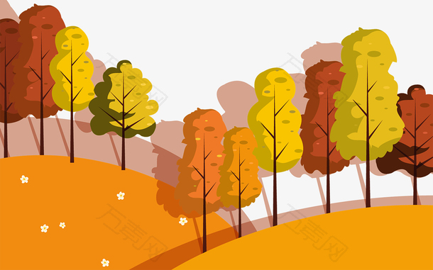 卡通手绘黄色立秋banner