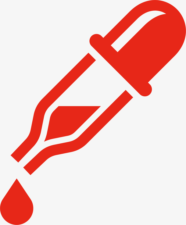 试验的红色滴管卡通