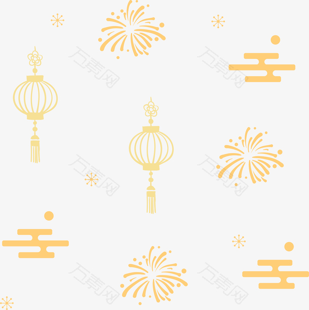 节日灯笼烟花